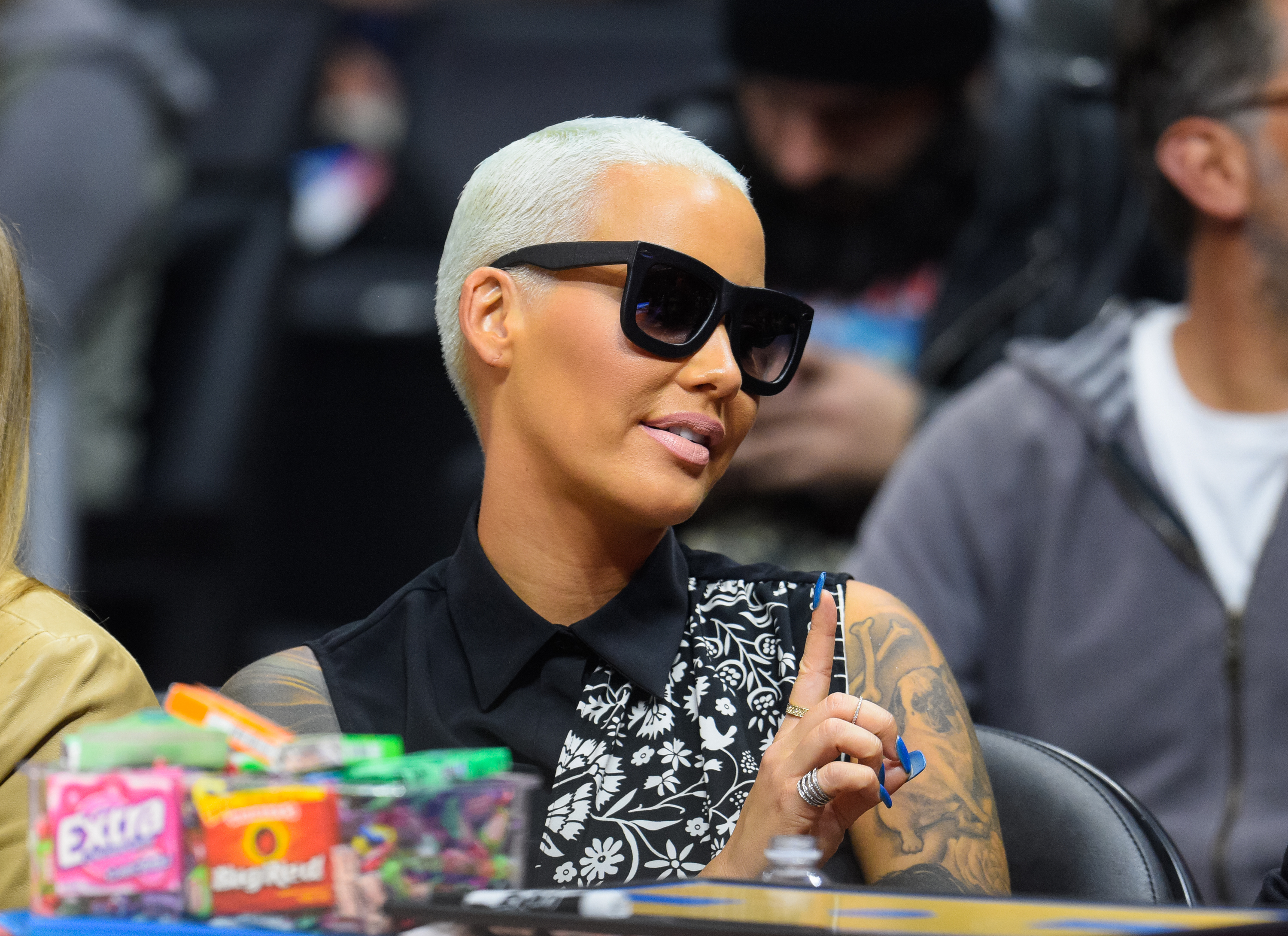 Celebrities At The Los Angeles Clippers Game