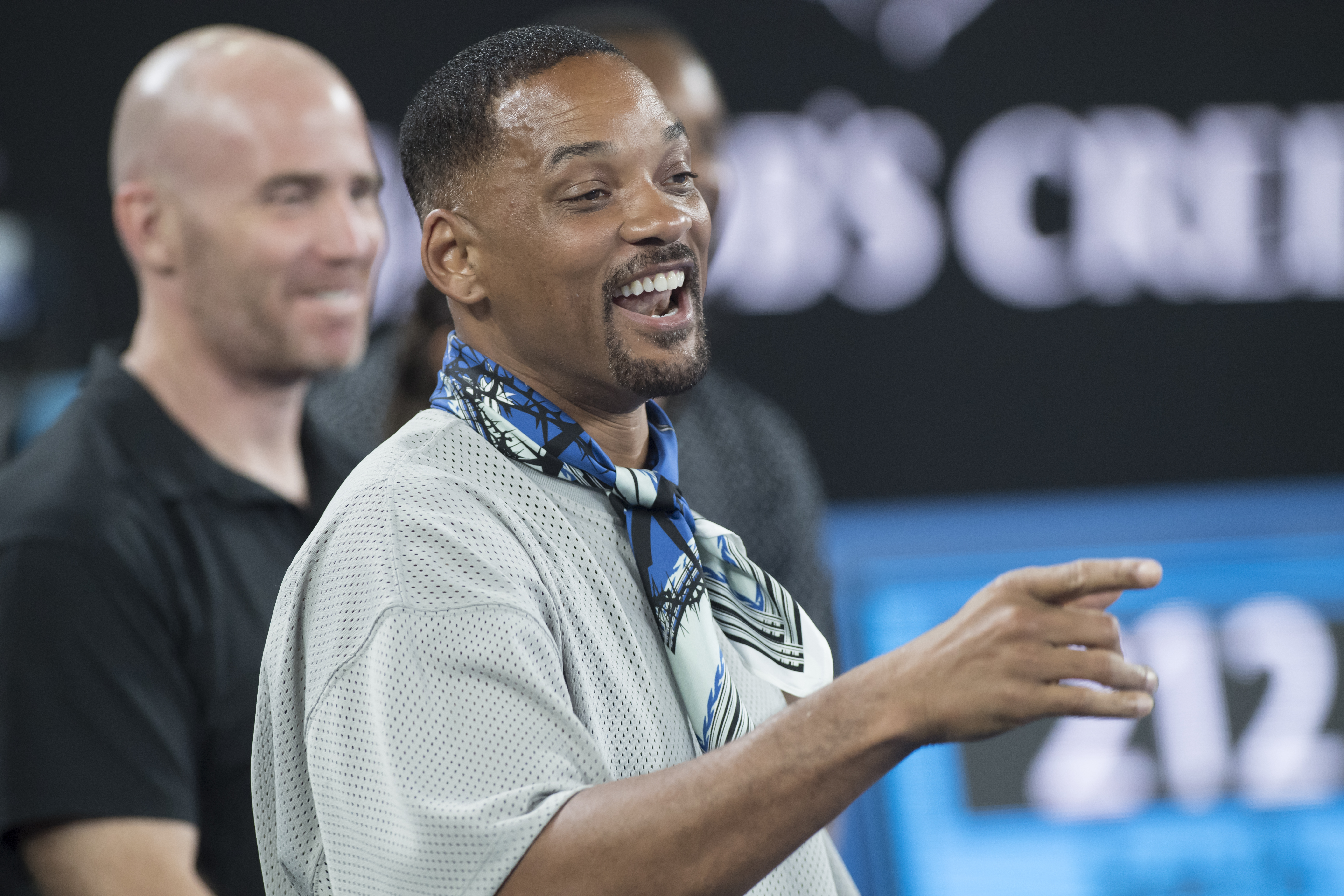 Hollywood actor Will Smith attends the Australian Tennis Open