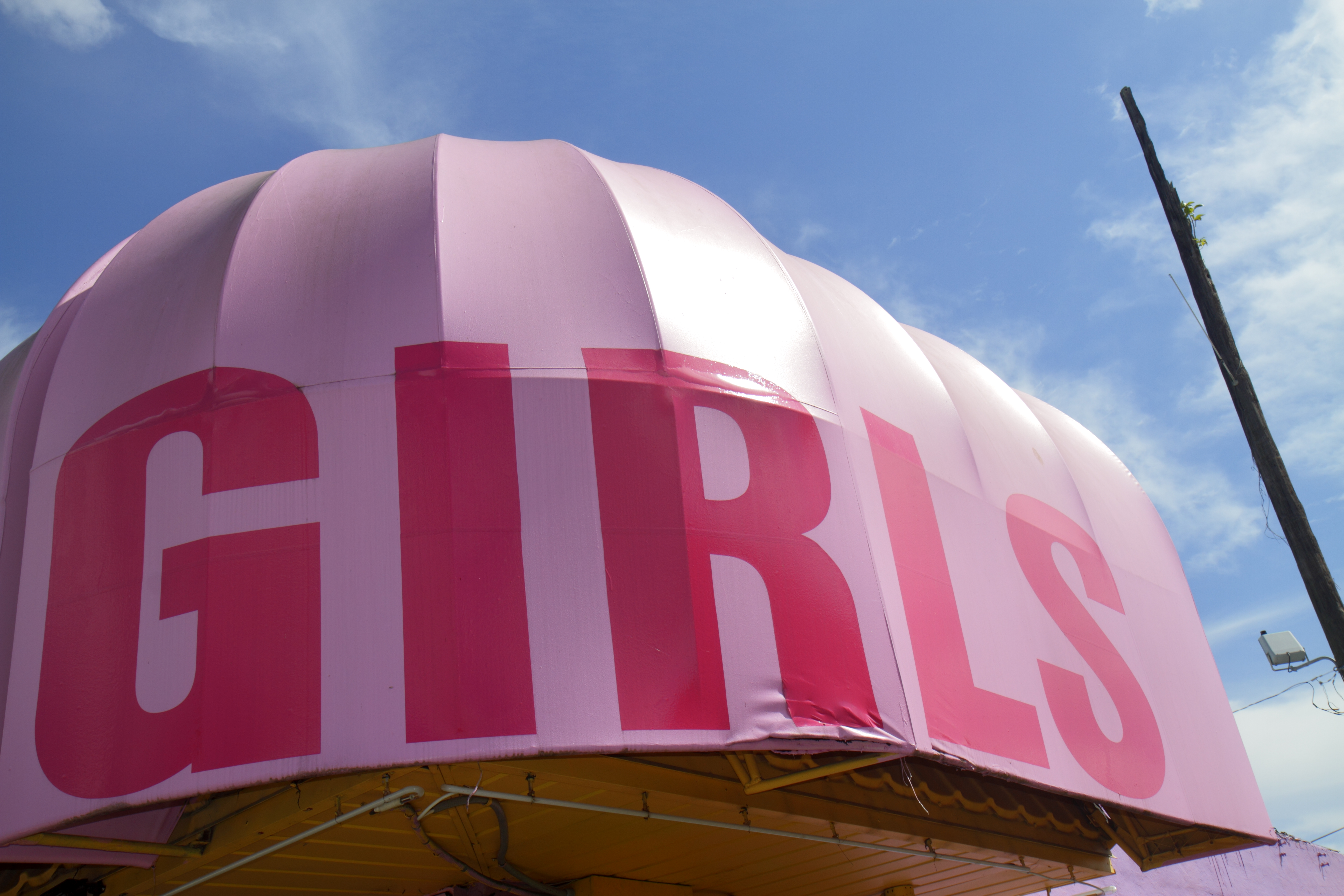 Girls strip club entrance.