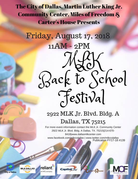 MLK Center Back To School Give-a-way