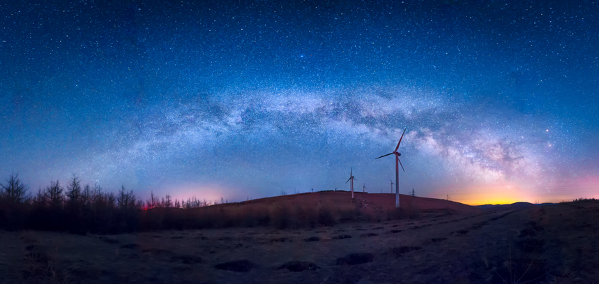 The background of the Galactic arch bridge
