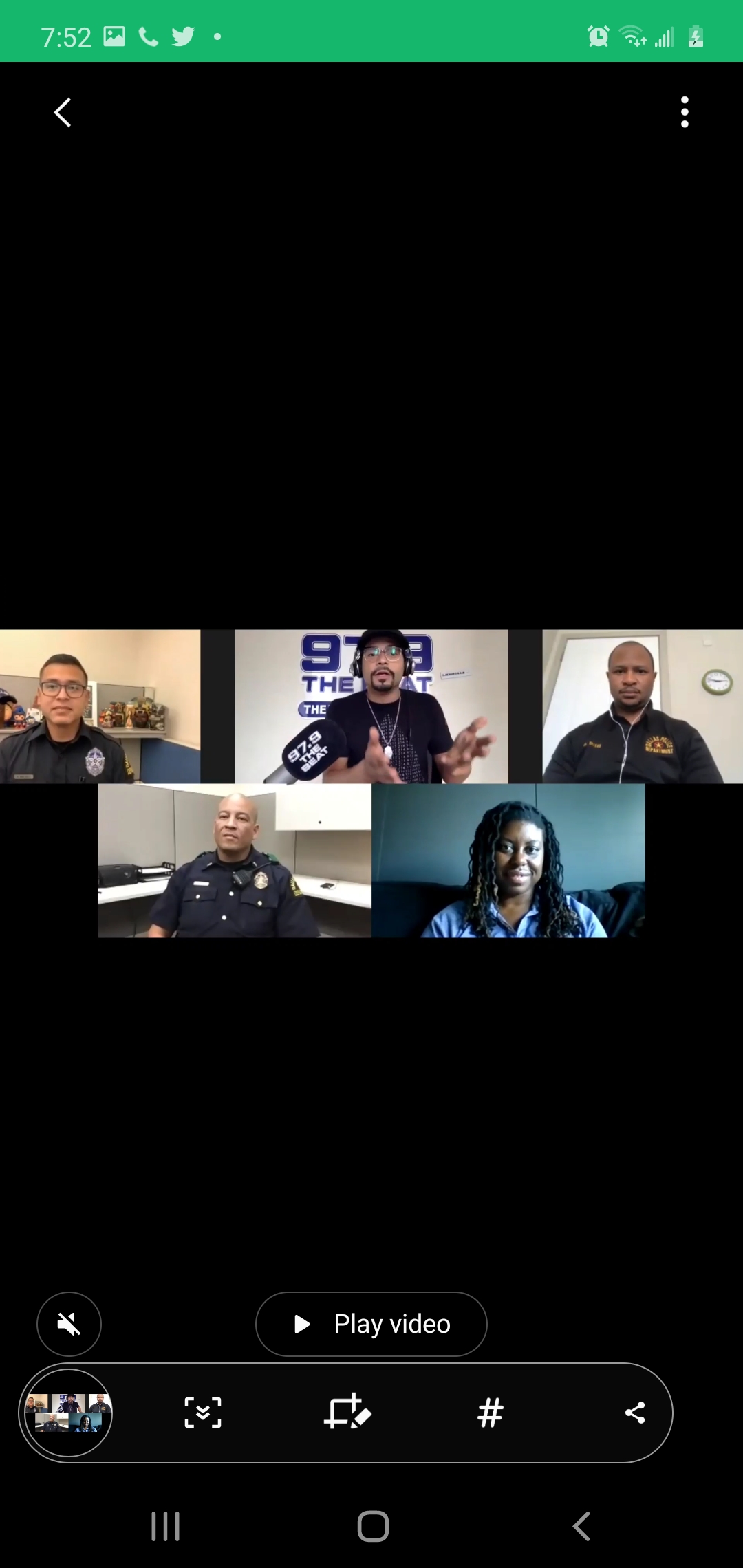 Dallas Police dept. zoom interview