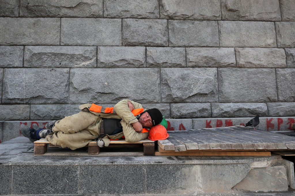Renovation of Bolshoy Kamenny Bridge in Moscow