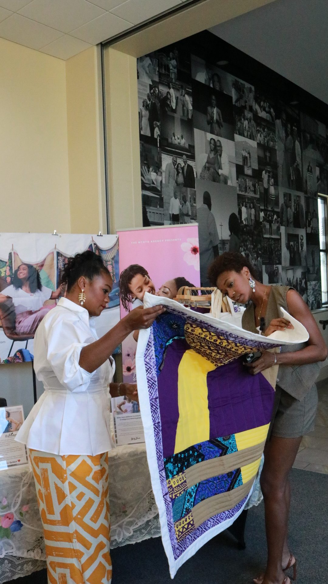 Tatyana Ali Displays Baby Yams Quilt At Black Moms Fair