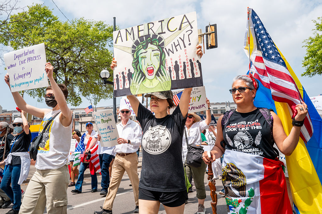 Immigration Activists Groups Hold Large March In Dallas